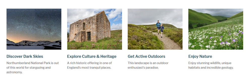 Northumberland National Park Things to do pages